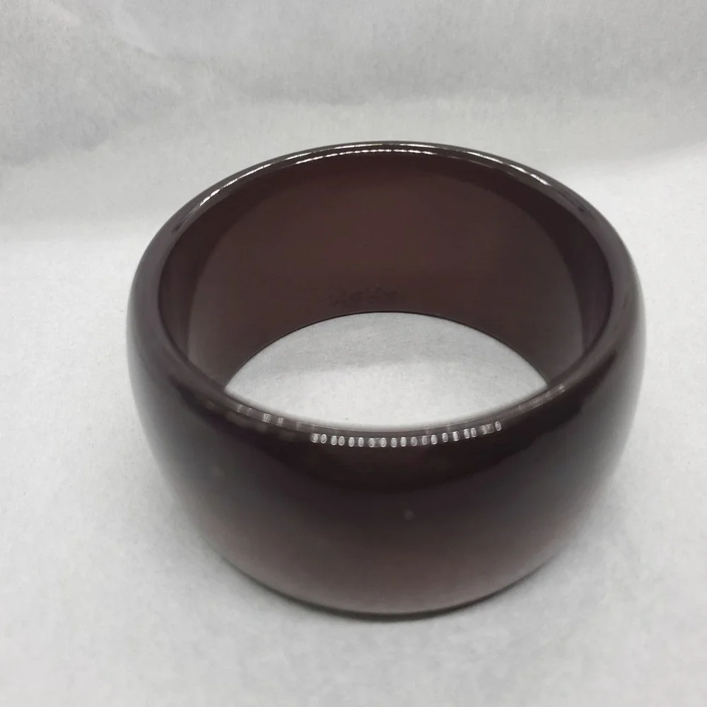 Max Mara Women's Thick‎ Brown Bracelet, 1.5 Inches Wide, Made in Italy